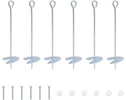 vidaXL - Aardanker - 6 - pcs - Zilverkleurig - Ø10 - x - 40 - cm - Gegalvaniseerd - Metaal