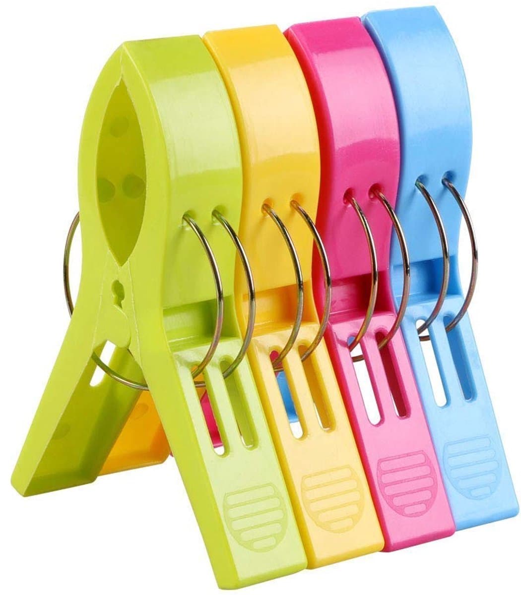 aladdien - Strandhanddoek Klemmen - Towel Clips voor Zonnebedden - Lichtgewicht en Duurzaam - Multifunctioneel - Handig voor Badkamers en Buiten — afbeelding 1