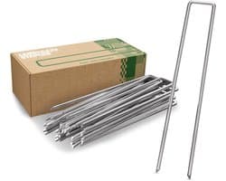 GardenGloss® Anti-Roest Stalen Grondankers Voor Extreem Harde Grond (25 Stuks) - 200 mm Lang, 25 mm Breed, Ø 3.8 mm — afbeelding 1