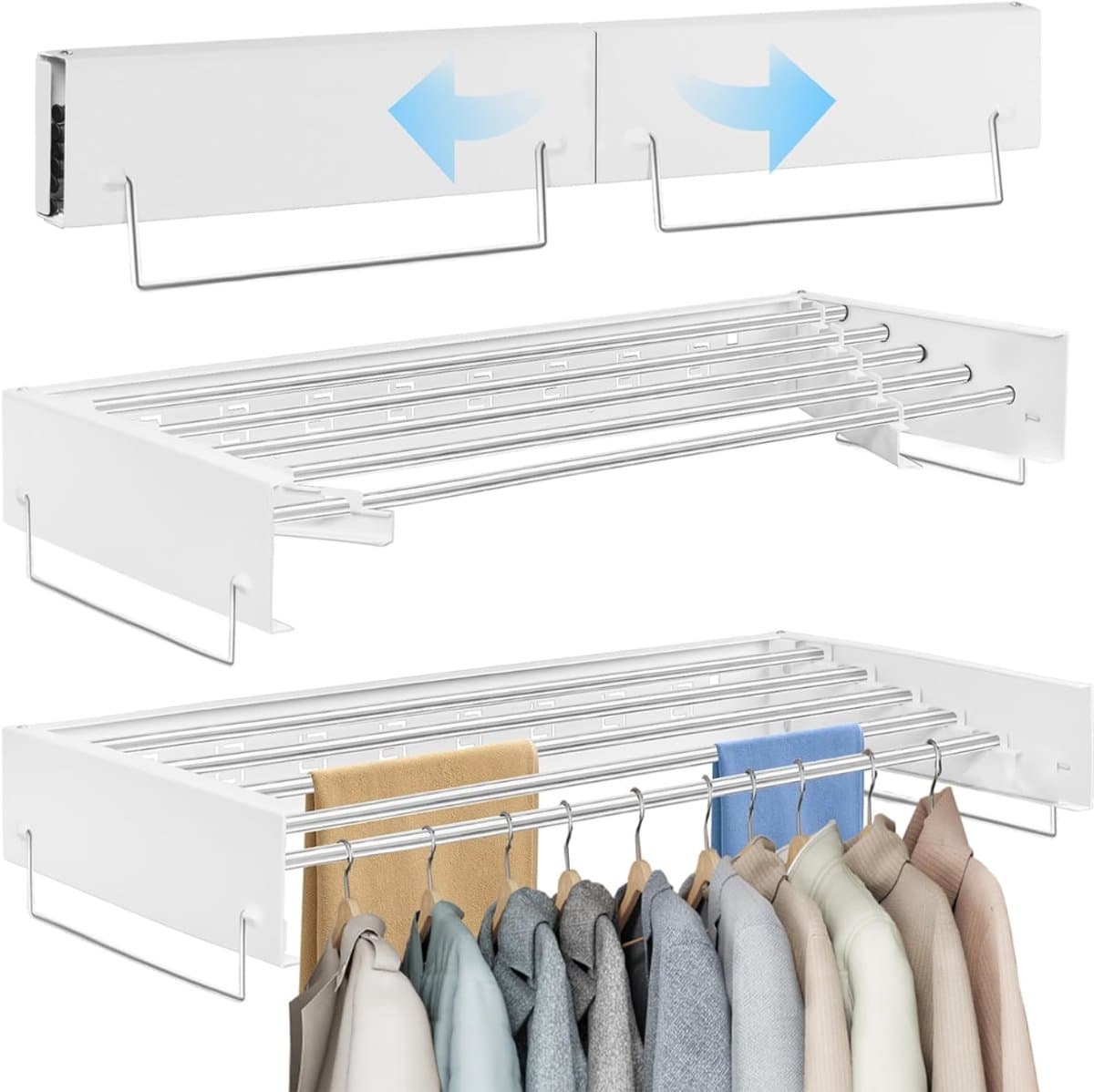 REN®roogrek - Wasrek - Droogrek- Wit- 40cm x 80cm x 10cm — afbeelding 1
