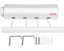 LIVIA HOME- Waslijn Telescopisch - Verstelbaar - Intrekbaar - Draagbaar - Voor Binnen/Buiten - Belastbaar tot 8 kg - Kledingdroger