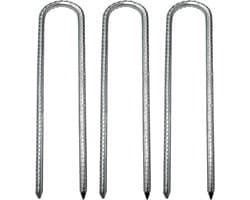 Stevige Stalen Tentpinnen en Grondankers voor Tuin, Camping en Trampoline - Set van 3, 30 cm Lang