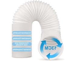Afvoerslang Airco - Flexibele Slang - Airco Ventilatie - Versterkte Staaldraad - 13cm x 3m - Wit