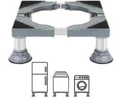 Dailygoods- Standaard Zware Kwaliteit - Aanpasbare Standaard - Platform voor Witgoed - Ergonomisch - Antislip Voetjes - Ventilatie Verbeterend - Witgoedstandaard