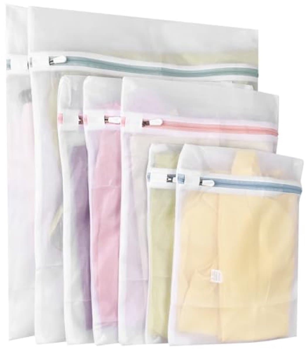 7 stuks wasnetten voor wasmachine - 3 maten waszakken met ritssluiting - beschermt kleding tegen vervorming en vouwen - voor truien, overhemden, ondergoed, kousen — afbeelding 1