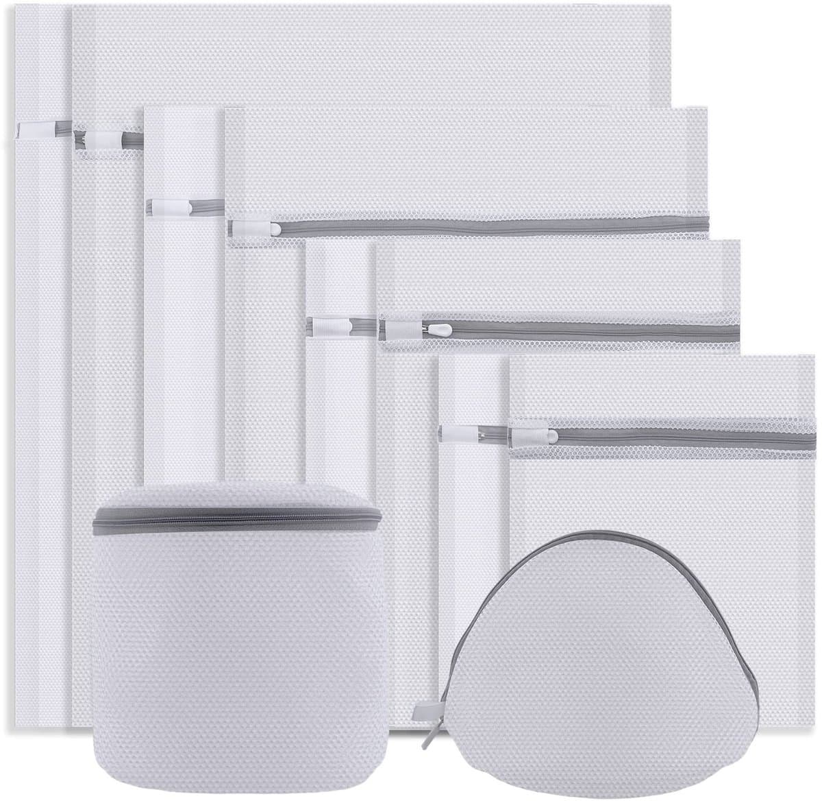 Dailygoods- Waszakken 10 Stuks - Grote/Middelgrote/Kleine/Mini Waszakken - BH-Waszakje - Cilinder - Bescherming Tegen Knopen/Scheuren - Wasnet — afbeelding 1