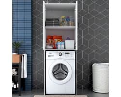 KD110 Wasmachinekast | 100% MELAMINE | Wit - Emob - Wasmachine Ombouw - Wit - Melamine; Spaanplaat