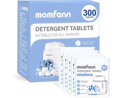 MOMFANN 300 professionele dieptereinigende reinigingstabletten voor alle babyflessenwasmachines, wastabletten voor flessenwasmachines, sterilisatoren en drogers, gemakkelijk in gebruik.