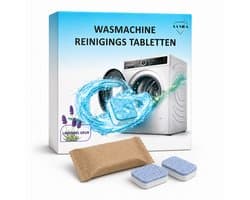 Wasmachine Reiniger Tabletten - 24 stuks - Lavendel Geur - Wasmachinereiniger Tegen Kalk, Vuil, Geurtjes & Vetluis - wasmachine reinigingstabletten