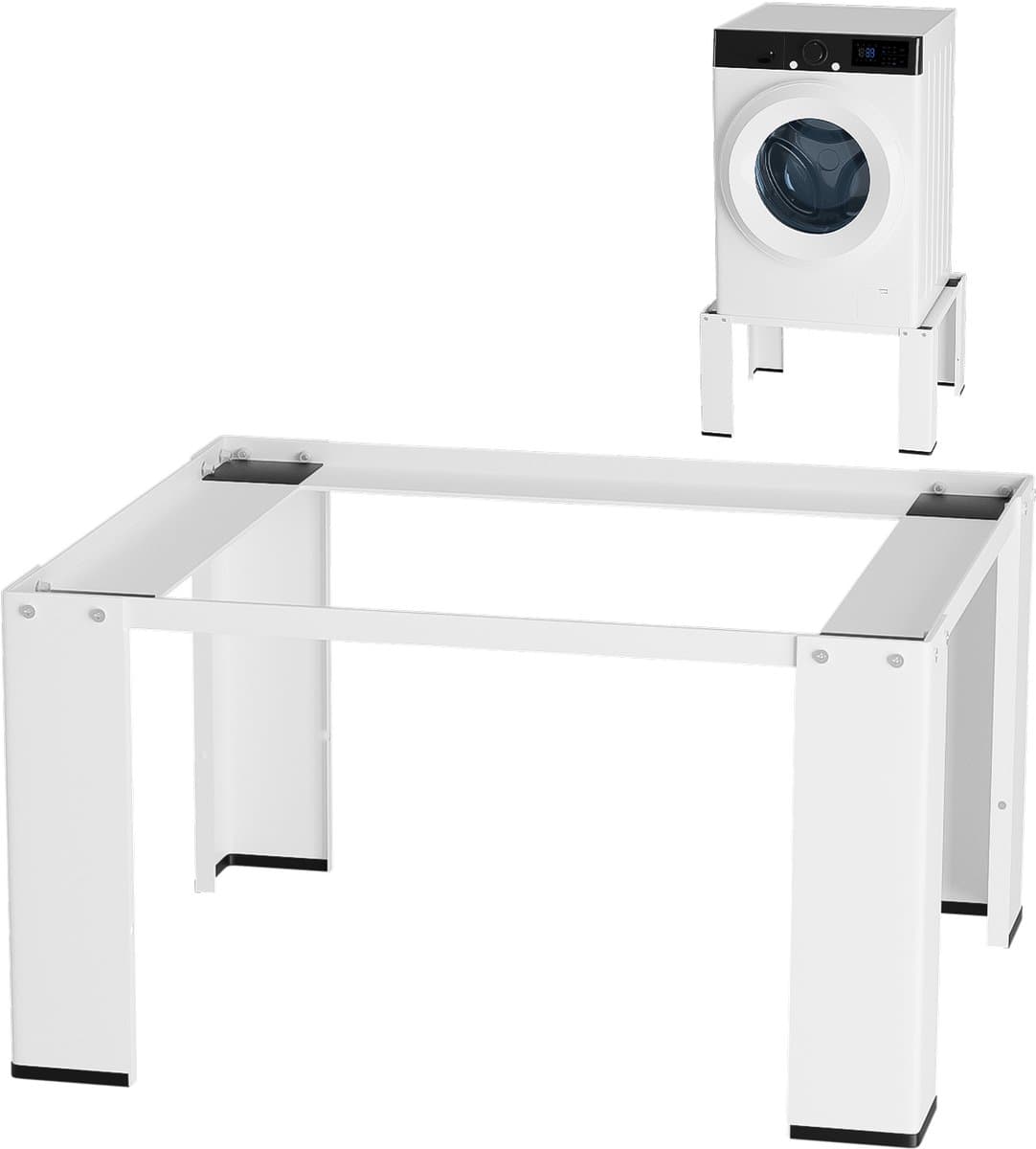 Wasmachine verhoger 63x54x32 cm - Wasmachine opbouwmeubel - Wasmachine sokkel - Wasmachine Kast Max 100kg - Wit — afbeelding 1