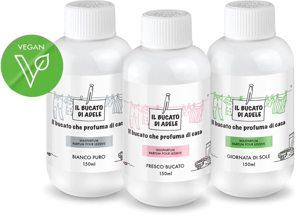 Il Bucato di Adele Wasparfum Puur Wit 150ml + Frisse Was 150ml + Zonnige Dag 150ml — afbeelding 1