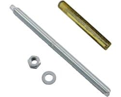 Ankerstaaf - Metalen deuvels - Zwaar werk - Composiet ankerpatroon - M10 165mm - Gegalvaniseerd