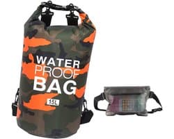 pakzak, drijvende droogrugzak, strandtas, lichte droogzak voor strand, boottochten, vissen, kajakken, zwemmen, rafting, camping, 5 l, 10 l, 15 l, 20 l, 30 l