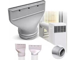 Koppelstuk Mobiele Airco Afvoerslang - Koppelstuk voor mobiele airco met flexibele slang - Platte mond - Voor Ø13-15cm - voor afvoerbuis, afzuigkap, pvc-airconditioning