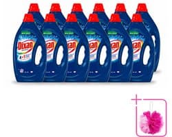 12 x Dixan - Vloeibaar wasmiddel - Universeel - 33 wasbeurten - Bulkverpakking - Wasmiddel - Douchemop - Vloeiend wasmiddel
