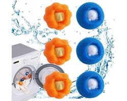 5x Antiklitbollen voor de Wasmachine - Oranje