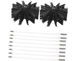 1set Professionele Rookkanalenborstel Met Stokken Borstels Nylon Schoonmaakgereedschap Voor Effectieve Reiniging Van Binnen Buitenrookkanalen