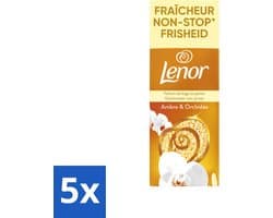 5 x Lenor – Geurbooster – Amber & Orchidee – 12 Wasbeurten – 155 g - Voordeelverpakking - 5 stuks