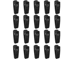 20 stuks antislip fluwelen hangerclips, gevlokte kledingclips voor slanke hangers, sterke grip, handdoek, jas, broek, rok, organizer, zwart