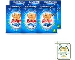 6 x Robijn - Intense - Geurbuiltjes - Langdurige Geur - Intense Frisheid - 3 Geurbuiltjes - Wasstrips - Geur In Kleding - Langdurige Geur - Frisse Geur - Geurbuiltjes - Kledingkast Geur