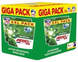 Ariel - 3in1 Wasmiddel Pods Original - 2 x 70 stuks - Voordeelverpakking