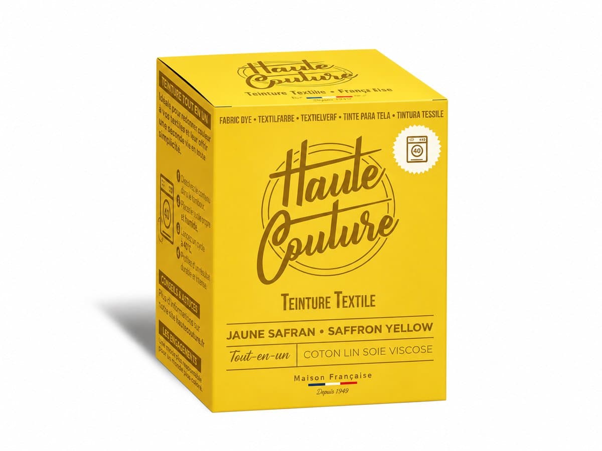 Haute Couture Textielverf 350 g – Geel – All-in-One Wasmachineverf — afbeelding 1