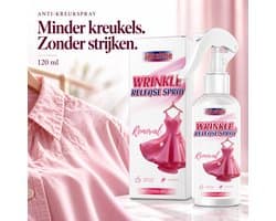 Jakehoe Kreukelspray Kleding 120 ml – Anti Kreuk Spray – Wrinkle Releaser – Strijkspray Zonder Strijkijzer – Kledingverfrisser & Textielspray – Antistatisch – Voor Shirts Jurken Broeken en Reizen