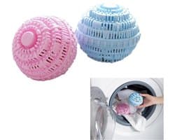 Set van 2 – Wasballen – Wasbenodigdheden – Vlekverwijderende reinigingsballen – Voorkomen klitten – Herbruikbaar – Verzachtend effect – Geschikt voor T-shirts, jeans, sokken