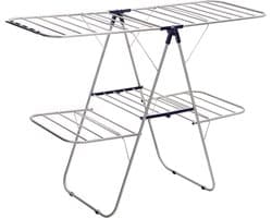 Inklapbaar Droogrek Universeel Wasrek voor in de Badkamer/Tuin/Slaapkamer/Balkon - Aluminium 61.8 x 22 x 44.5 centimeter