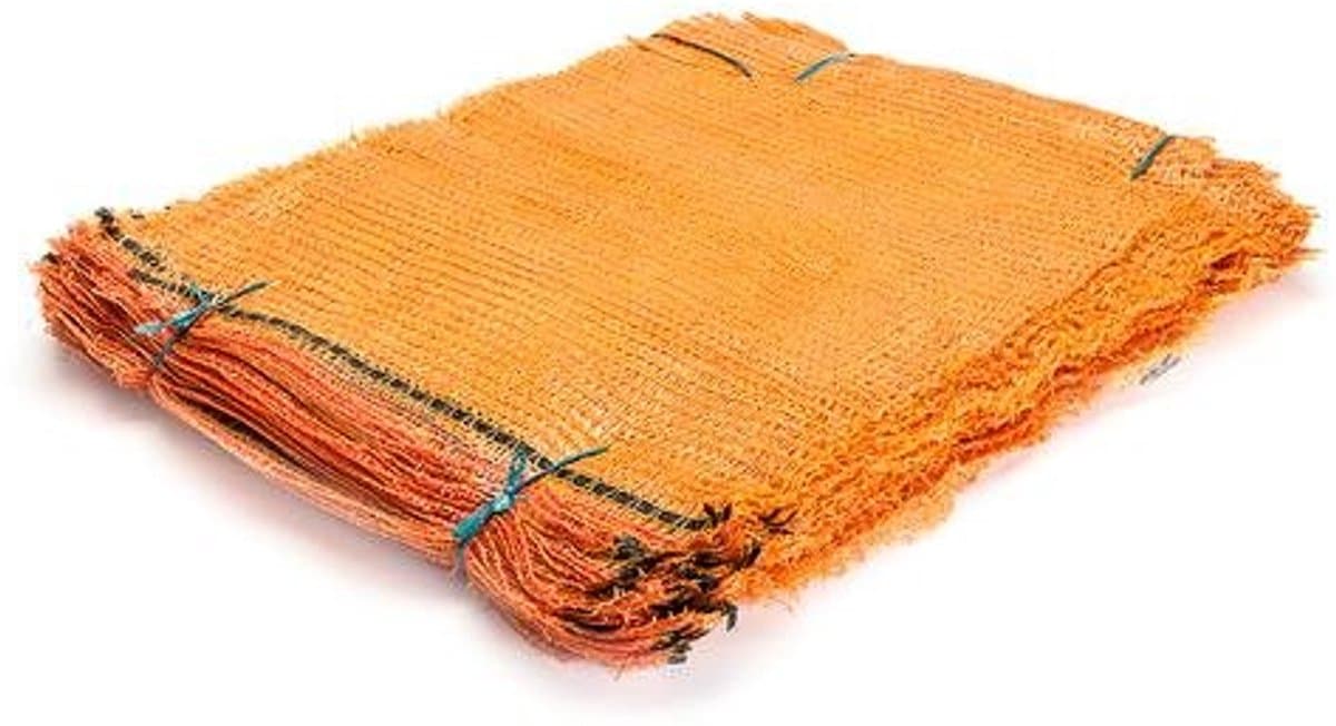 Ritselzakken 100 stuks 31 cm x 50 cm voor aardappelen, groenten en fruit - ademend en scheurvast — afbeelding 1