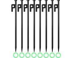 Grondankers - Set van 8 40 cm grondpalen - Sterk - Metalen - Stormbestendig - Voor camping, buiten, wandelen