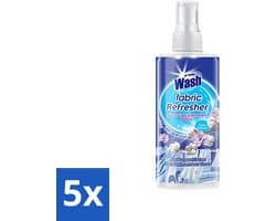 5 x At Home - Wash - Textielverfrisser - Fresh Cotton - Neutraliseert Onaangename Geuren - 300 ml - Textielverfrisser - Katoengeur - Geur Neutraliseren - Kleding Verfrissen - Stoffen Verfrissen
