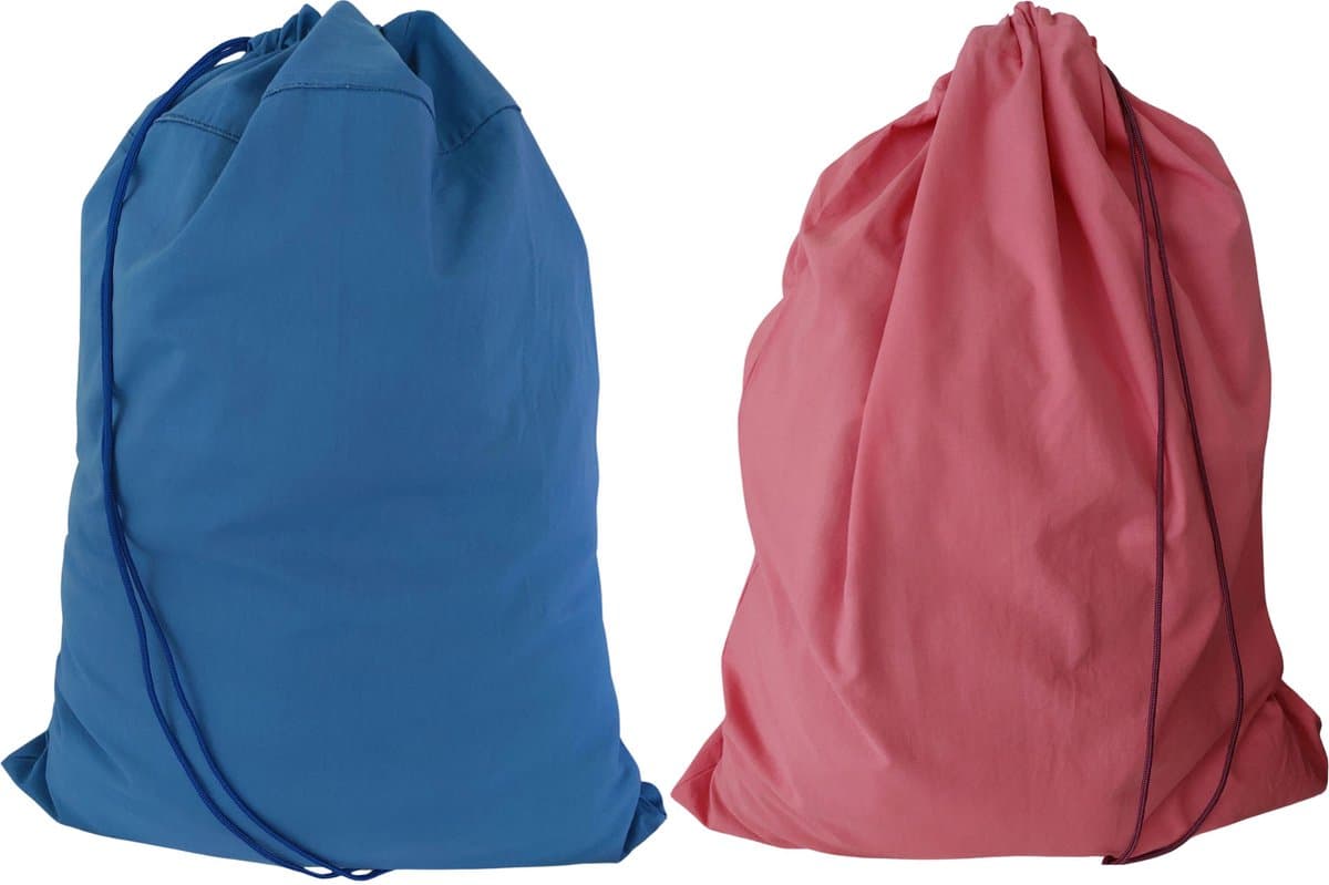 Bluvardi katoenen waszakken set van 2 stuks - XXL -indigo - redbruin — afbeelding 1