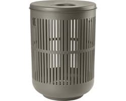 Zone Denmark Ume Wasmand met Deksel - 60 liter - Taupe - Kunststof - Ronde Wasmand met Hengsel - Wasbox of Opbergmand — afbeelding 1