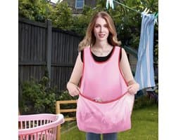 Praktisch Was- & Opvouwschort met Opbergzak - Roze