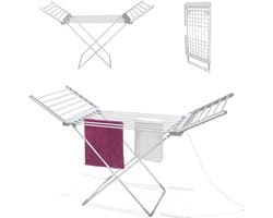 Wasdroger - Wasdrogerrek- Opvouwbare Elektrische Kledingdroger - Efficiënt en Ruimtebesparend - 18 stangen verwarmde badkamerdroger - 230 W - 145 cm - Aluminium zilver - Sneldrogend - Kleding - Beddengoed