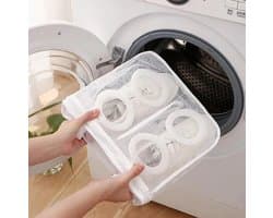 Waszak - Schoenenzak - Waszak voor schoenen - Wasnet - Wasmachine net - Wasnet Met Rits - Was tassen - Wit - LOUZIR
