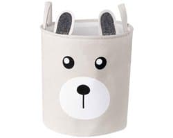 Canvas Organizer Mand - Groot, Waterdicht, Beige - Opvouwbaar