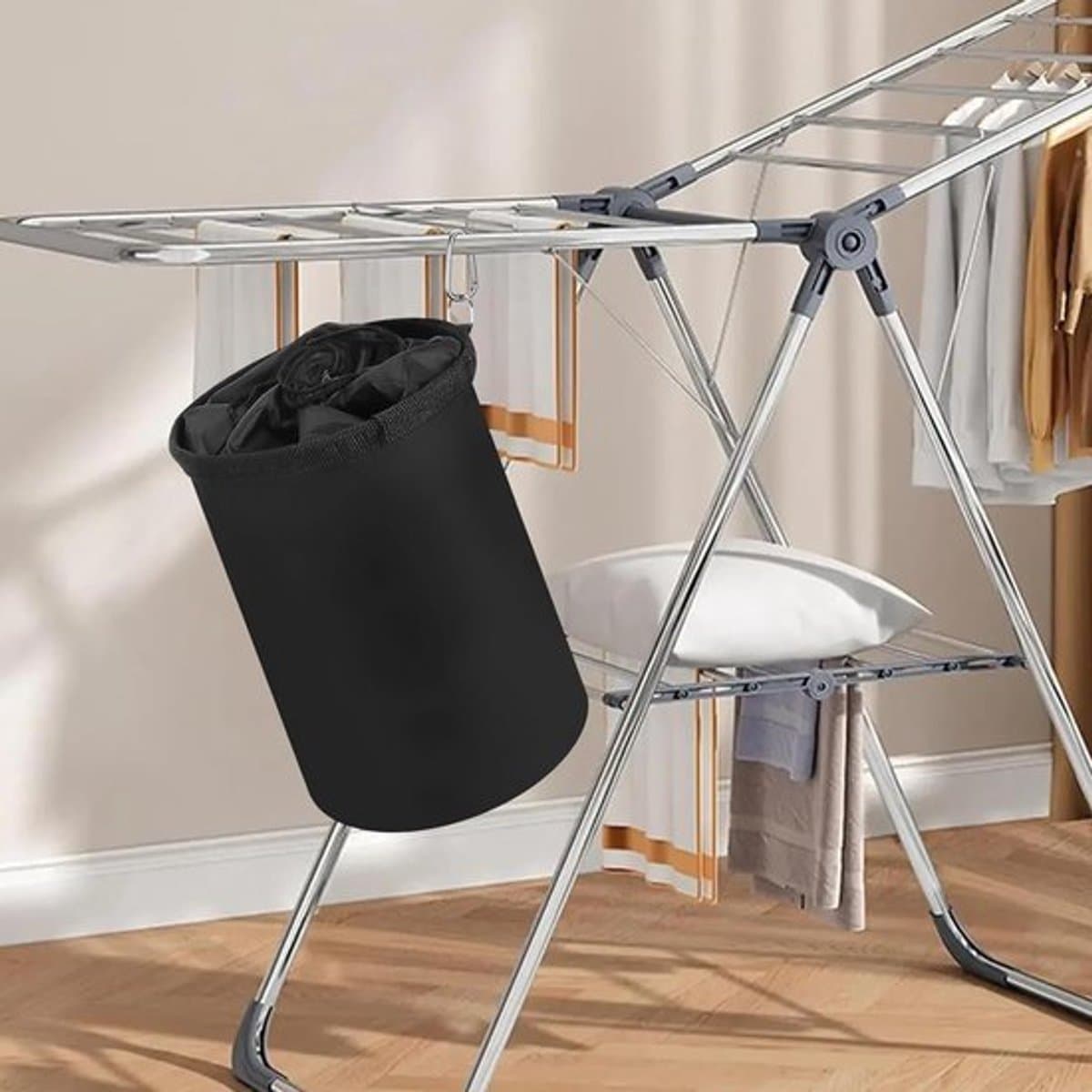 Wasknijperzakken 2 stuks waterdicht met haken 20 x 28 cm voor 150-200 wasknijpers — afbeelding 1