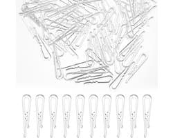 Dailygoods- Krokodillenclips 200 stuks - U-vormige Kunststof Clips - Antislip Grip - Lichtgewicht - Herbruikbaar - 38 mm - Stofclips