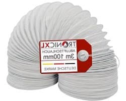 PVC Afvoerslang - Ventilatieslang Afzuigkap - Lucht Afvoeren - Flexibel maar Stabiel - 3 meter 100 mm - Wit