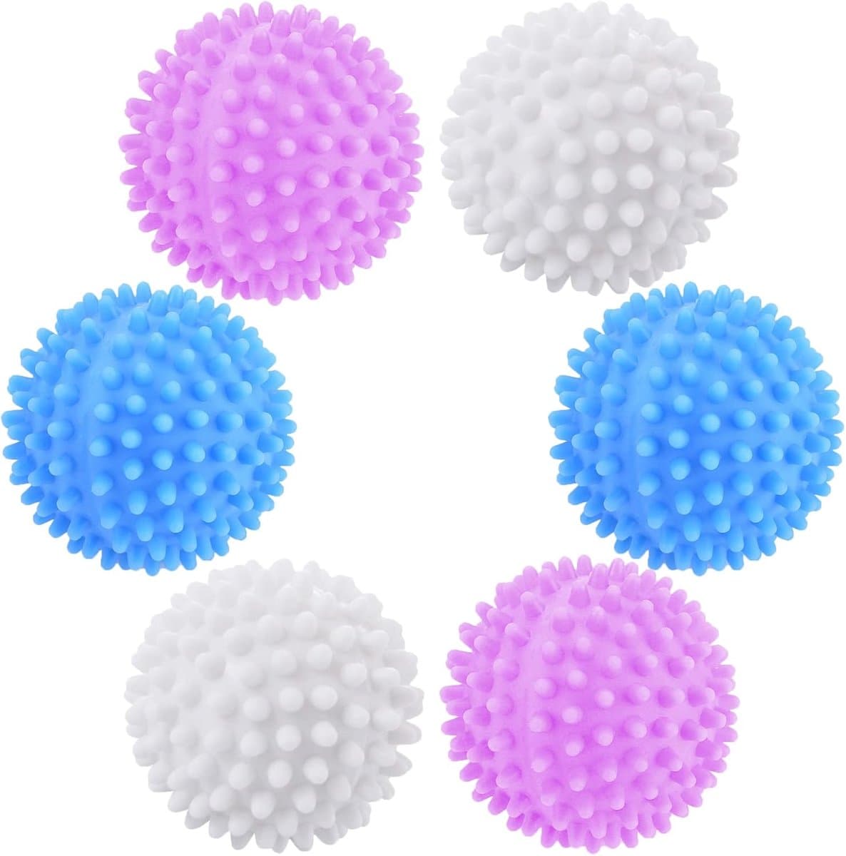 drogerballen, 6 stuks wasballen voor donsjassen, wasbal voor wasmachine, drogerbal, herbruikbare drogerballen, droogdoeken voor wasdroger voor thuis kledingreiniging — afbeelding 1