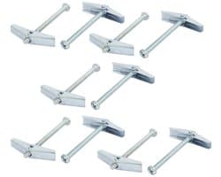 M5 x 75mm Buitendraad Veerbelaste Holle Muur Ronde Kop Toggle Bolt 10 stks