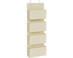 Deurorganizer Beż 4 Vakken 33,5x12x100cm Opbergkoffer