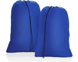 Elkuaie Vuile Waszak - Reis - Groot Vouwbaar Met Koordsluiting Voor Reizen En Dagelijks Gebruik - 2 Stuks - Blauw
