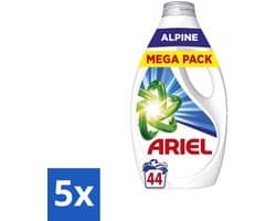 5 x Ariel – Vloeibaar Wasmiddel – Alpine – 1980 ml – 44 wasbeurten - Vloeibaar Wasmiddel - Vlekverwijdering - Koud Wassen - Ariel Alpine - Wasmiddel 1980 Ml