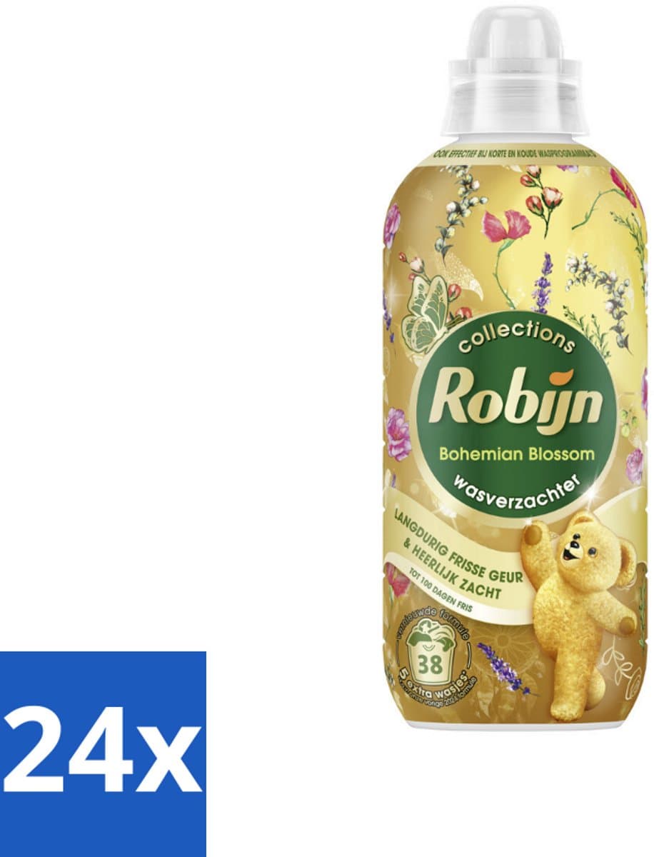 24 x Robijn – Wasverzachter – Bohemian Blossom – 765 ml - Wasverzachter - Bloemige Geur - Wasverzachter Fles - Kleding Verzorgen - Vezels Beschermen — afbeelding 1