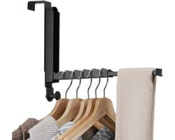 Omgoods - Vouwbare Kledingdroger voor Deur met Uittrekbare Stang