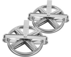 Waslijn Katrol - Kledinghanger Katrol - Was Drogen - Slijtvast IJzer - 15.20X15.20X3.20CM - Zilver