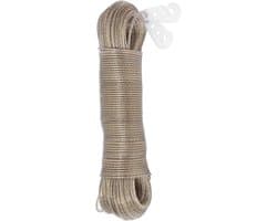 Draagbare Waslijn - Droogtouw Outdoor - Kleding Drogen - Windbestendig Antislip - 50 Meter - Transparant